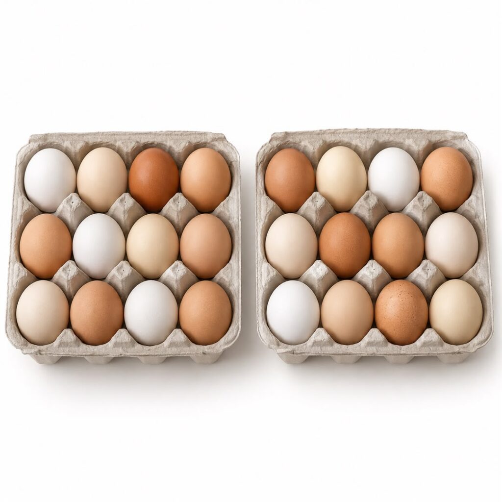 Two cartons of chicken eggs for the 3 dozens product