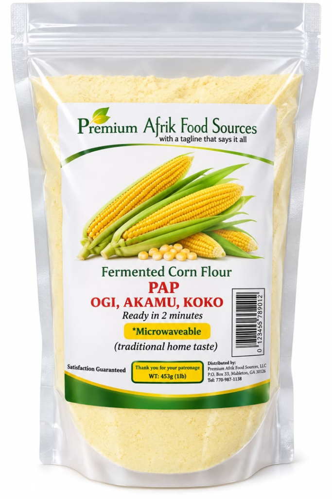 Premium Afrik Food Sources fermented corn flour pouch